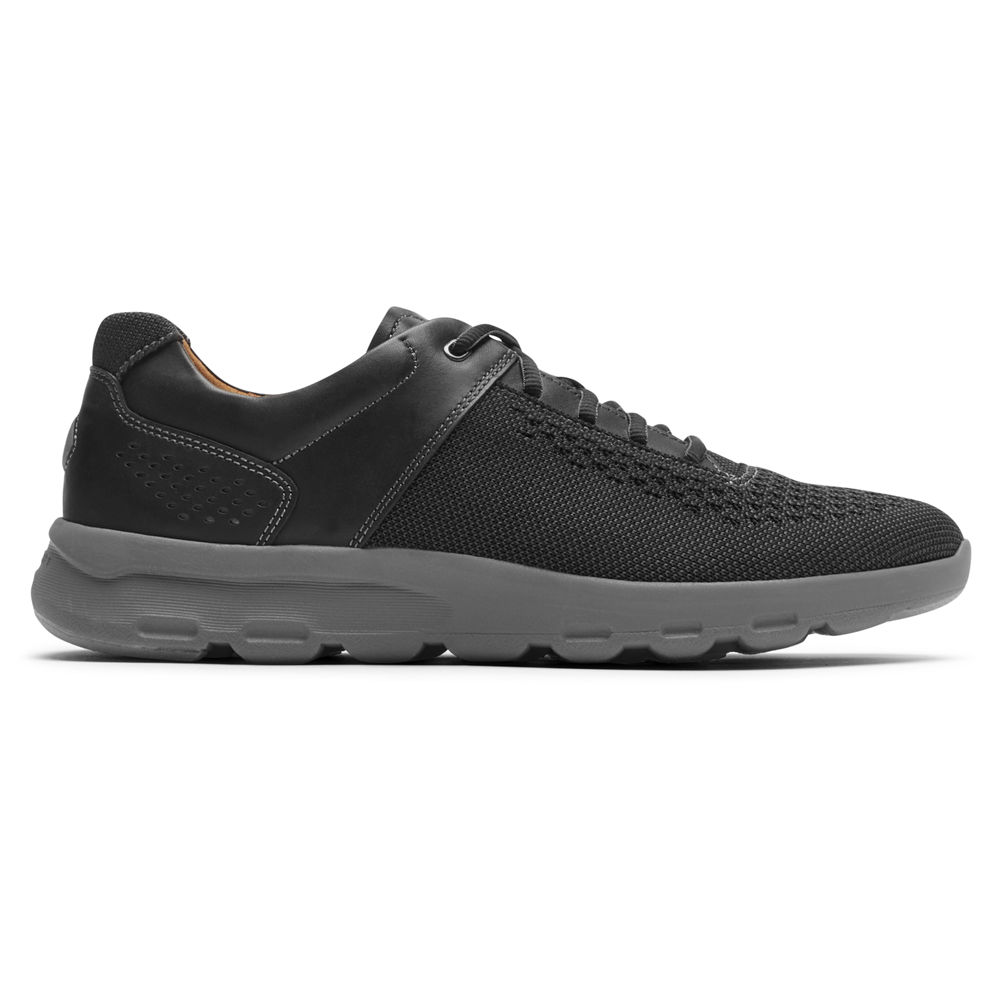 Rockport Mens Sneakers Black - PulseTech Plain Toe - UK 429-MLSYKG